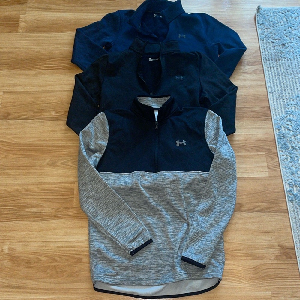 Under Armor 3 quarter zip sweatshirt bundle of 3